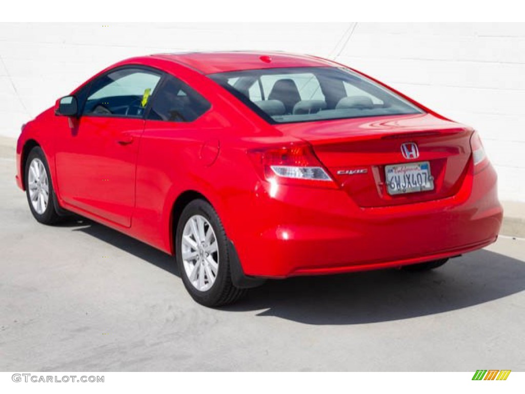 2012 Civic EX Coupe - Rallye Red / Gray photo #2