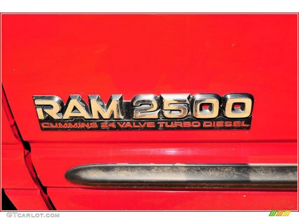1997 Ram 2500 Laramie Regular Cab 4x4 - Flame Red / Gray photo #11