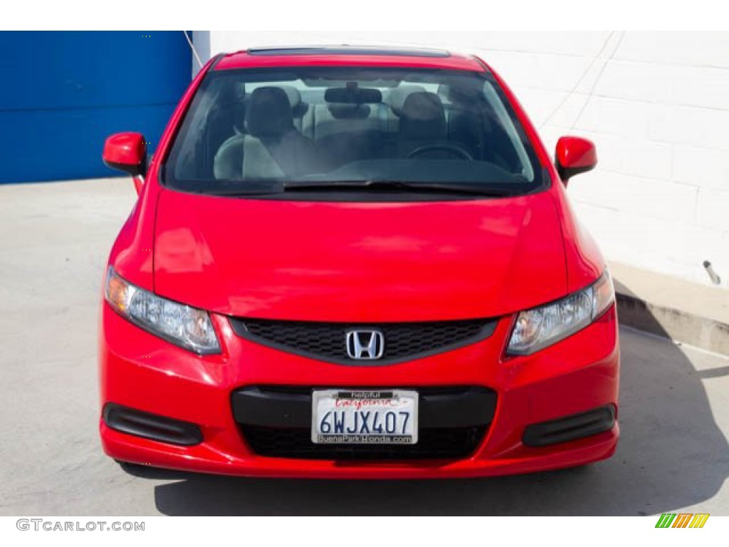 2012 Civic EX Coupe - Rallye Red / Gray photo #7