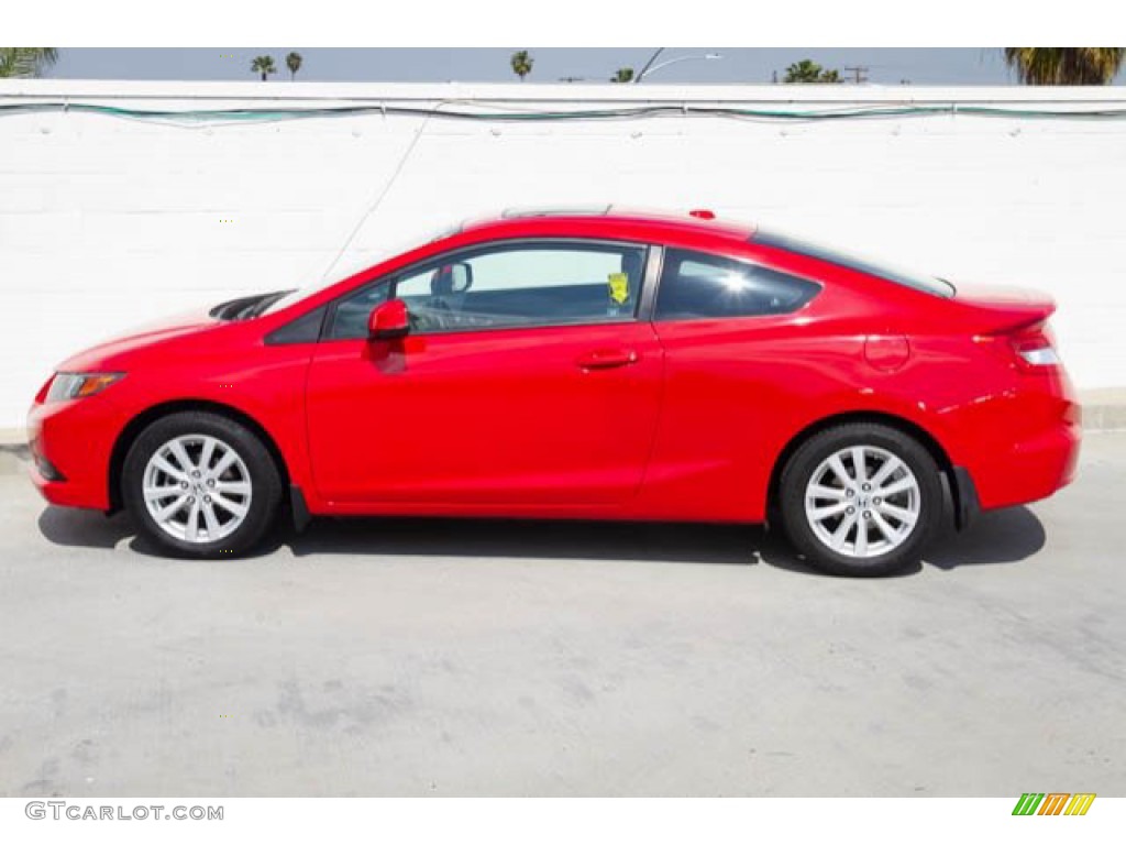 2012 Civic EX Coupe - Rallye Red / Gray photo #8