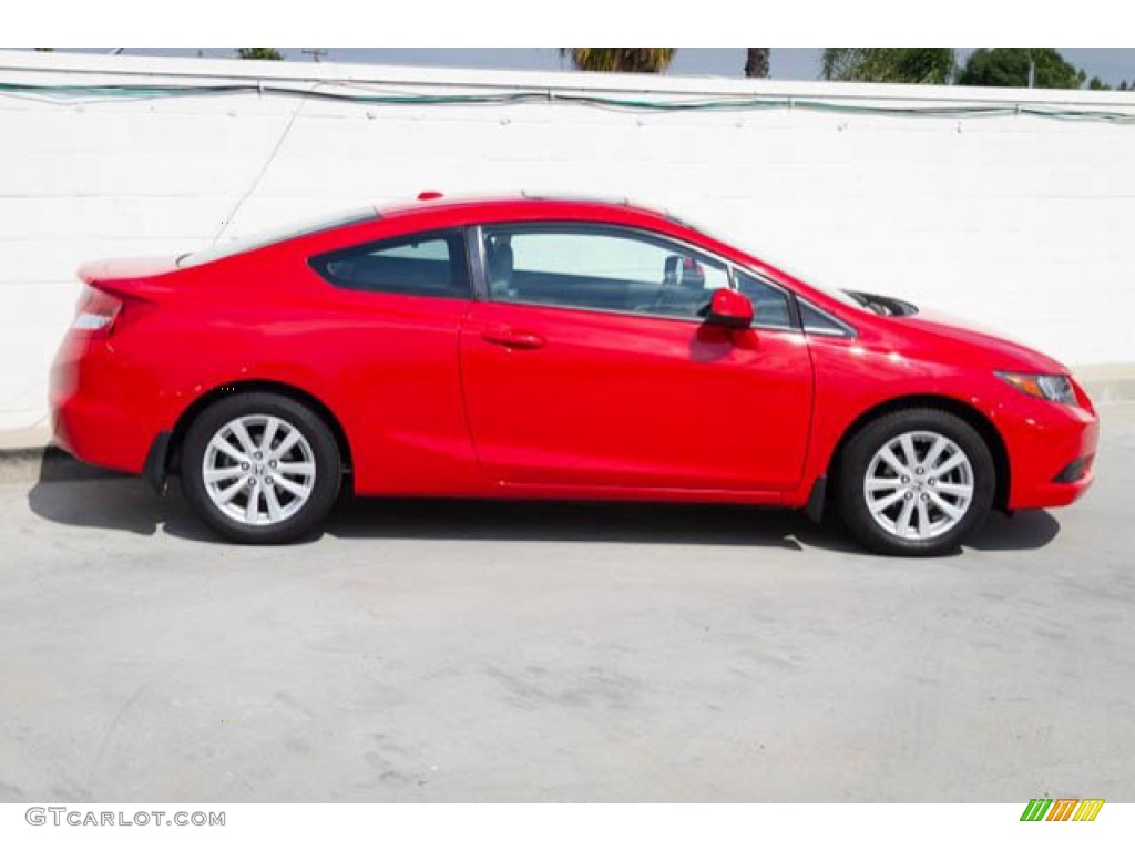 2012 Civic EX Coupe - Rallye Red / Gray photo #12