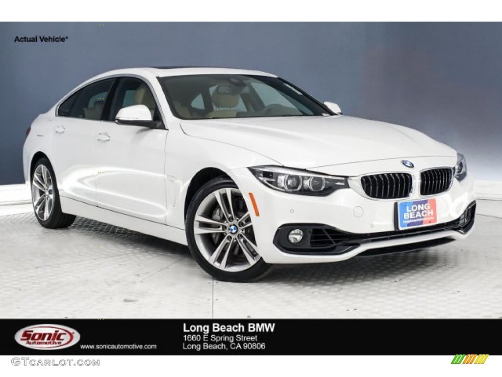 2019 4 Series 440i Gran Coupe - Alpine White / Venetian Beige photo #1