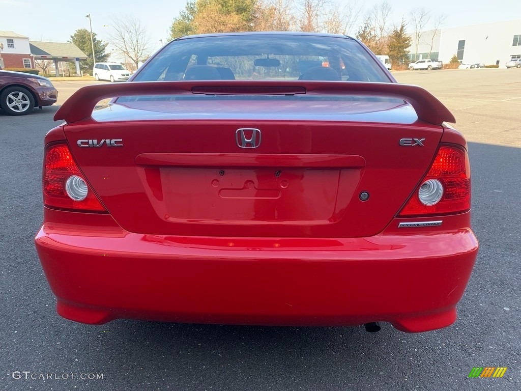 2005 Civic EX Coupe - Rallye Red / Black photo #7