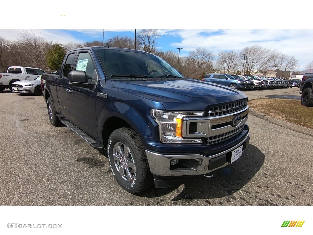 2019 F150 XLT SuperCab 4x4 - Blue Jeans / Earth Gray photo #1