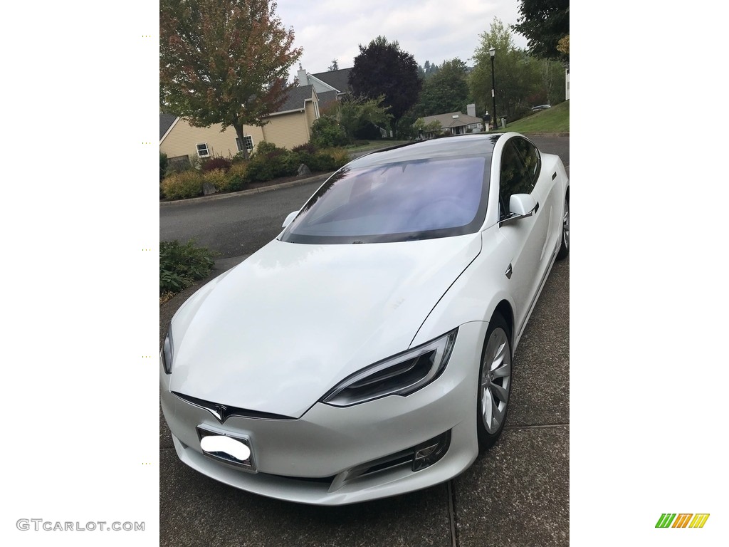 Pearl White Multi-Coat 2017 Tesla Model S 100D Exterior Photo #132516795
