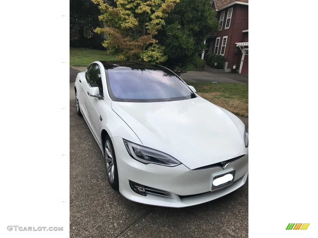 Pearl White Multi-Coat 2017 Tesla Model S 100D Exterior Photo #132516978