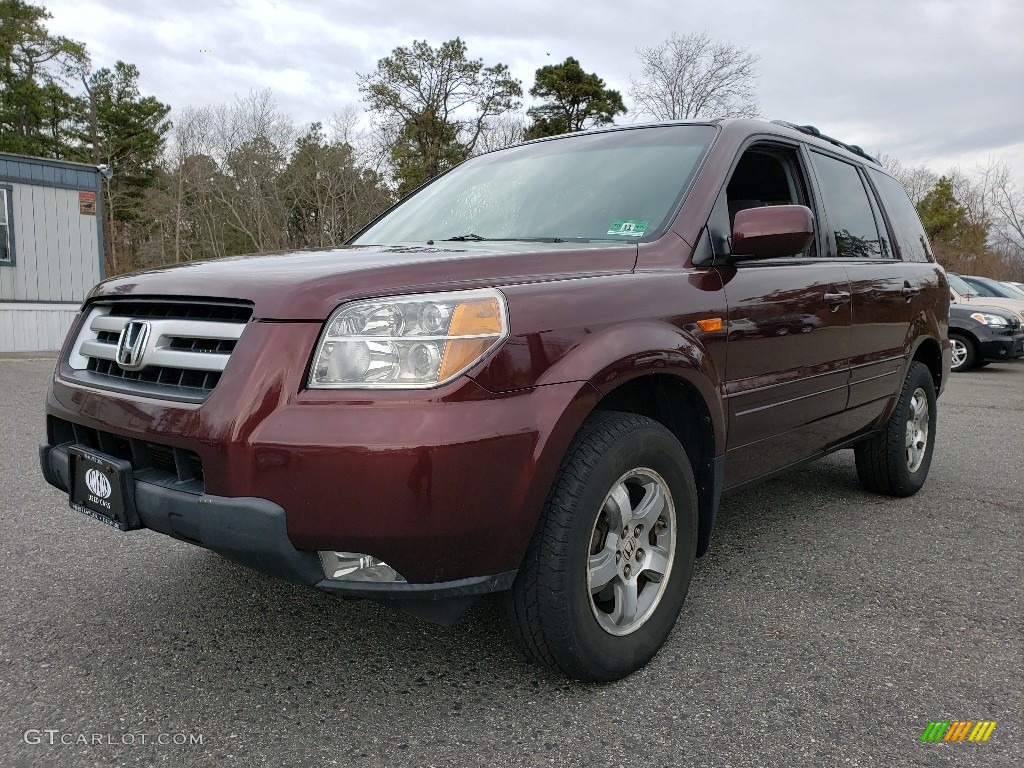 2008 Pilot EX 4WD - Dark Cherry Pearl / Gray photo #1