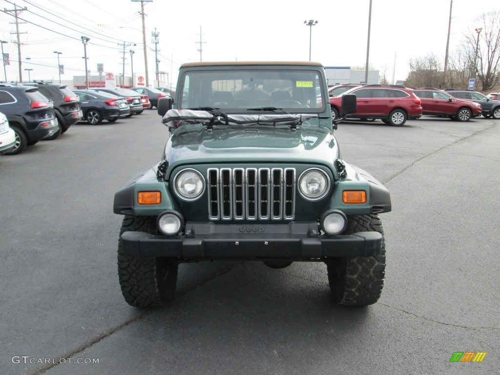2000 Wrangler Sahara 4x4 - Forest Green Pearl / Camel/Dark Green photo #3