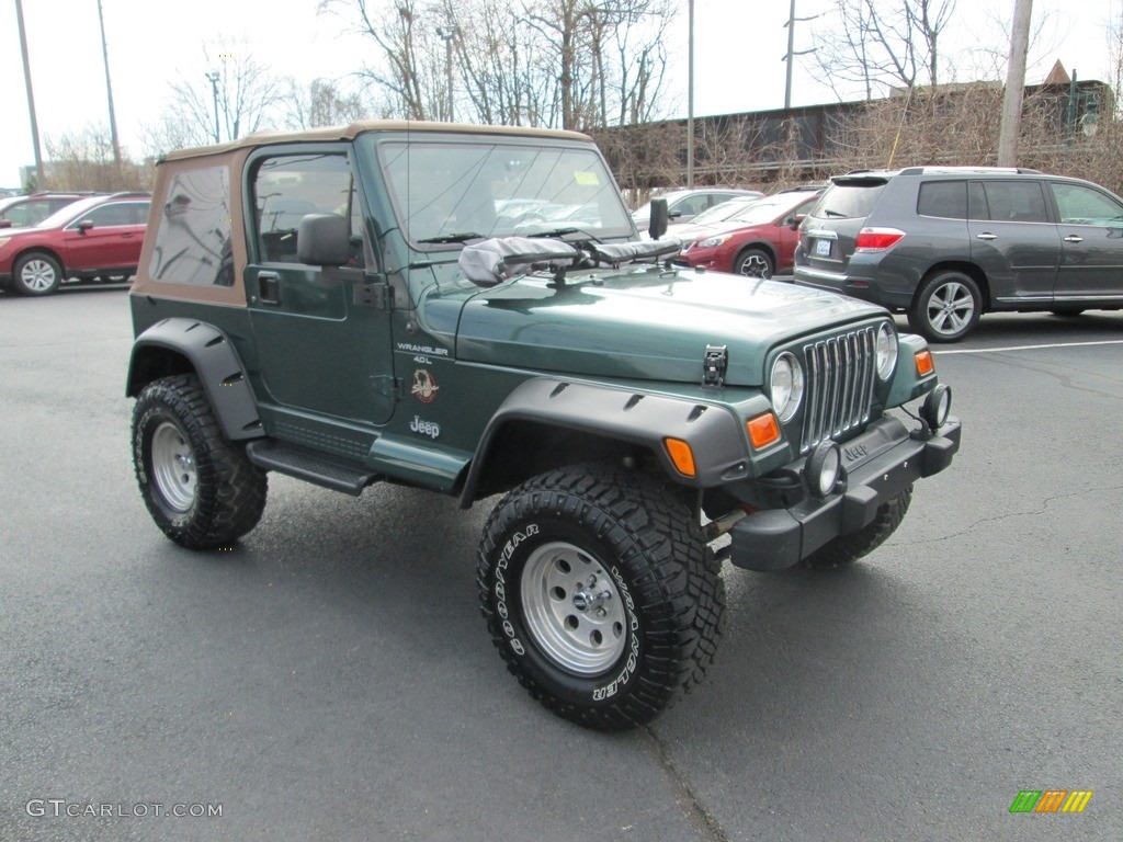 2000 Wrangler Sahara 4x4 - Forest Green Pearl / Camel/Dark Green photo #4