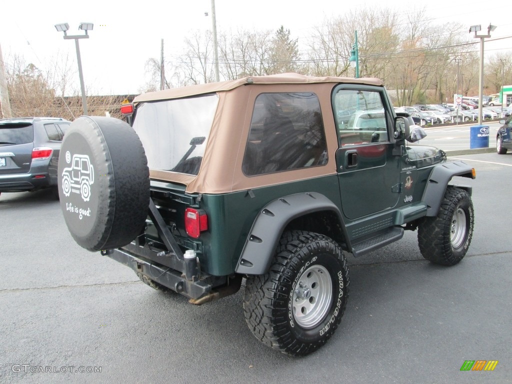 2000 Wrangler Sahara 4x4 - Forest Green Pearl / Camel/Dark Green photo #6