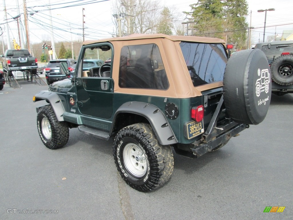2000 Wrangler Sahara 4x4 - Forest Green Pearl / Camel/Dark Green photo #8