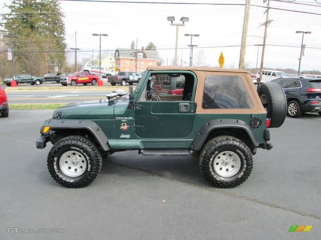 2000 Wrangler Sahara 4x4 - Forest Green Pearl / Camel/Dark Green photo #9