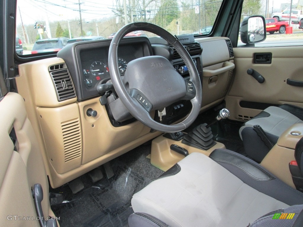 2000 Wrangler Sahara 4x4 - Forest Green Pearl / Camel/Dark Green photo #10