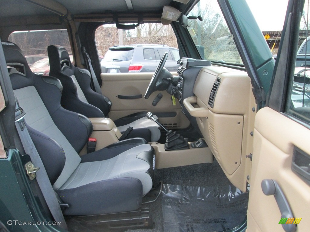 2000 Wrangler Sahara 4x4 - Forest Green Pearl / Camel/Dark Green photo #15