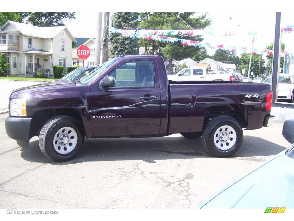 2009 Silverado 1500 Regular Cab 4x4 - Dark Cherry Red Metallic / Dark Titanium photo #8