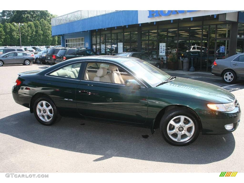 2000 Solara SE V6 Coupe - Fairway Green Pearl / Ivory photo #4