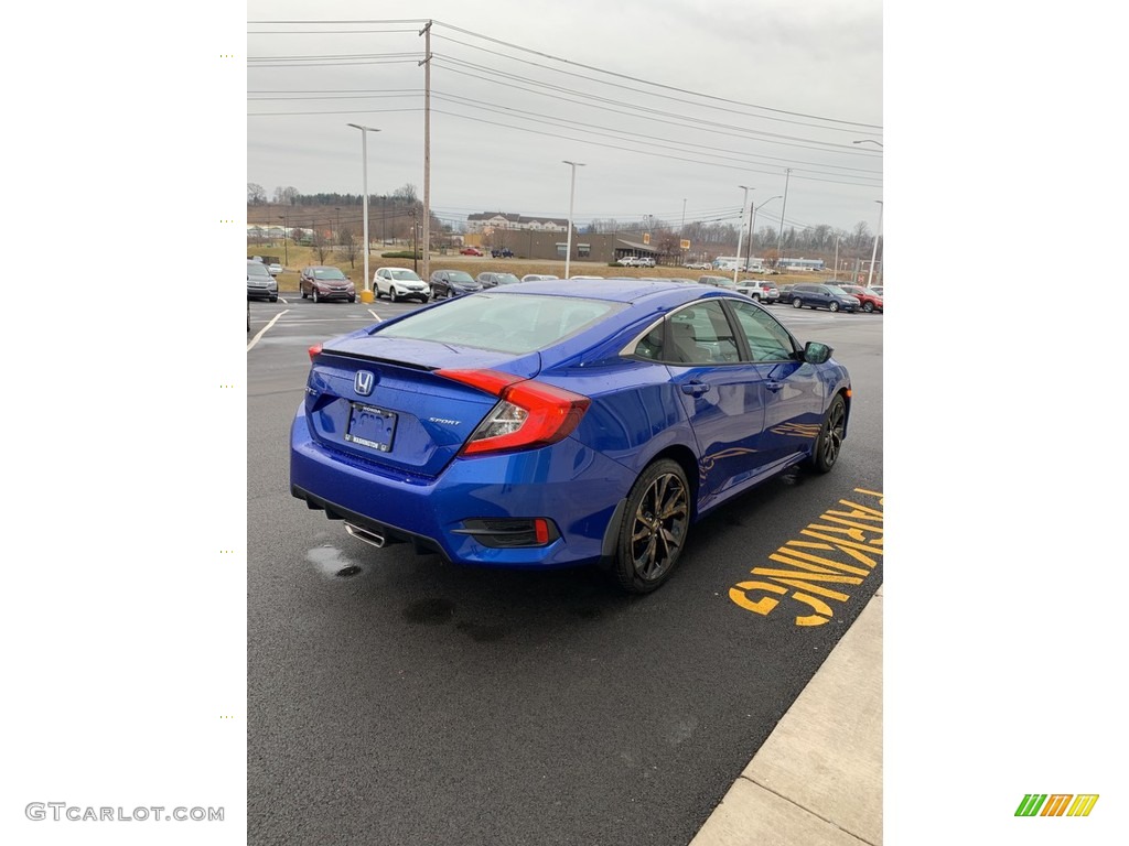 2019 Civic Sport Sedan - Agean Blue Metallic / Black photo #5