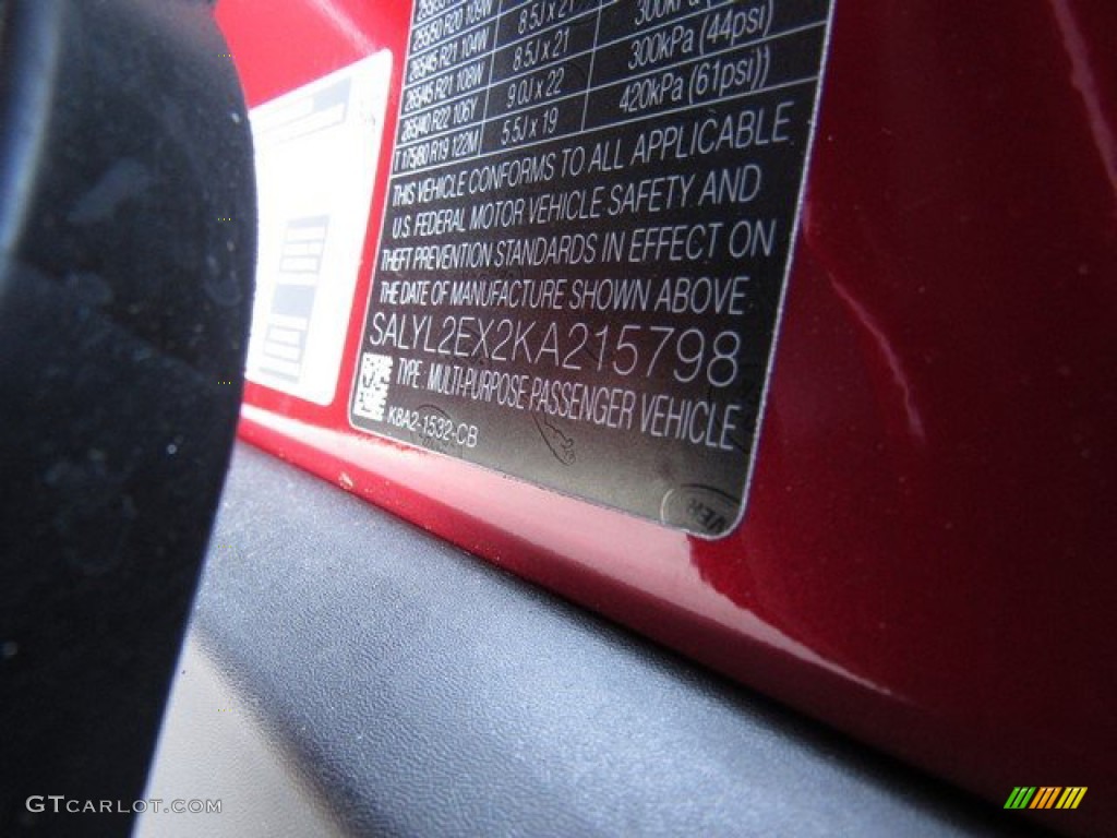 2019 Range Rover Velar R-Dynamic SE - Firenze Red Metallic / Ebony photo #34