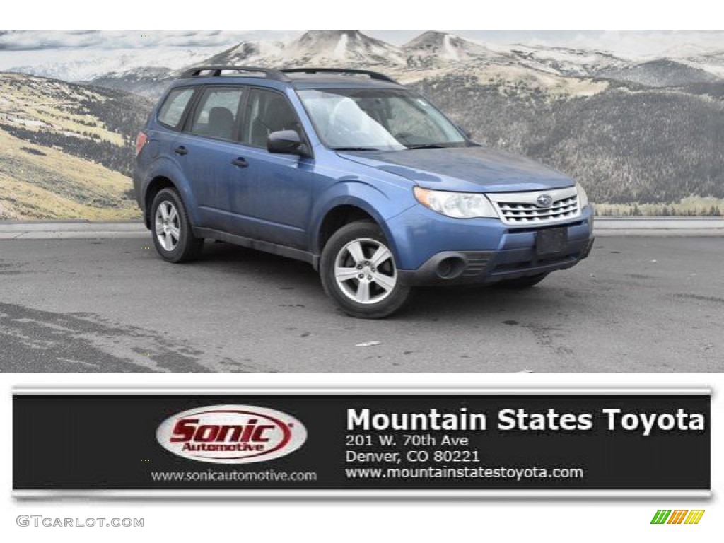 2012 Forester 2.5 X - Marine Blue Metallic / Black photo #1