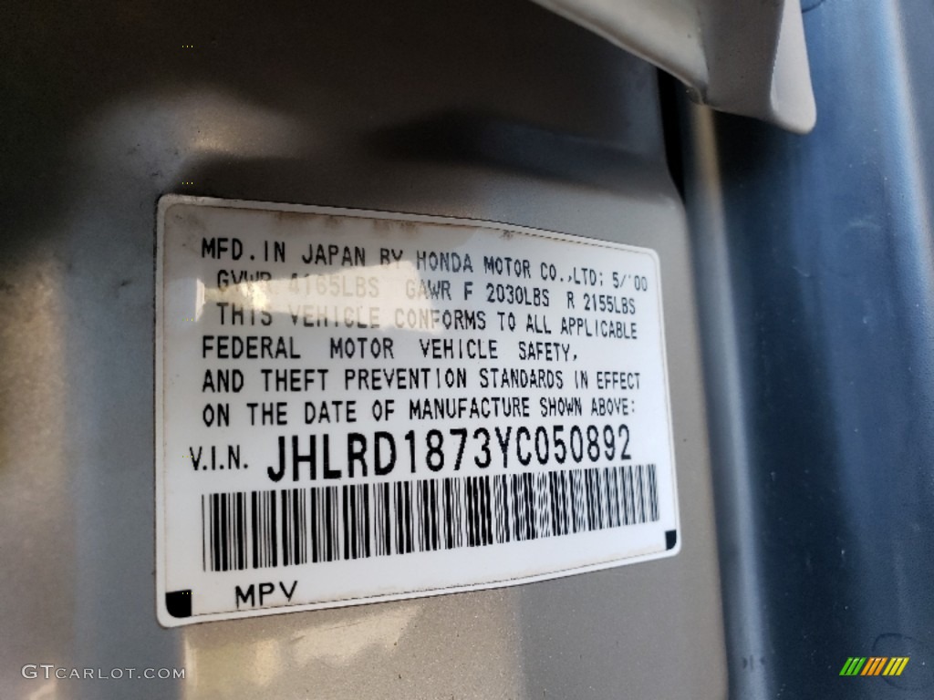 2000 CR-V SE 4WD - Naples Gold Metallic / Dark Gray photo #21