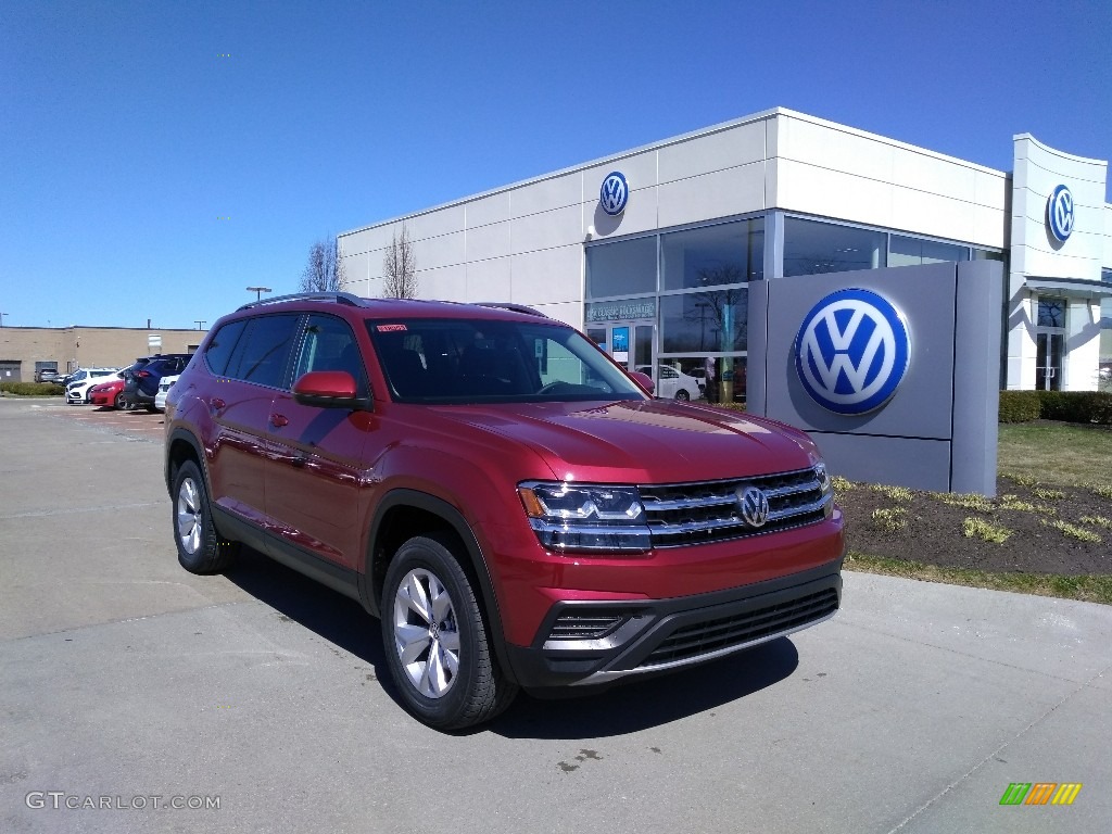 Fortana Red Metallic 2019 Volkswagen Atlas S 4Motion Exterior Photo #132541701