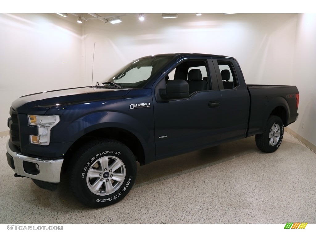 2016 F150 XL SuperCab 4x4 - Blue Jeans / Medium Earth Gray photo #3