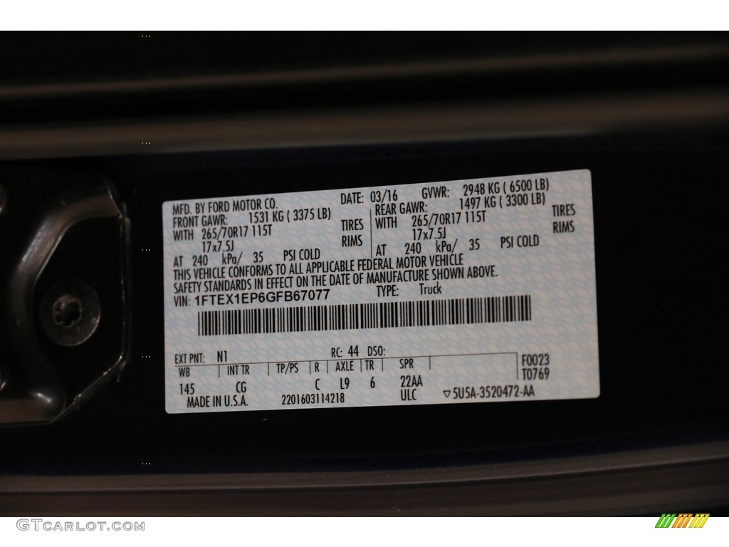 2016 F150 XL SuperCab 4x4 - Blue Jeans / Medium Earth Gray photo #19
