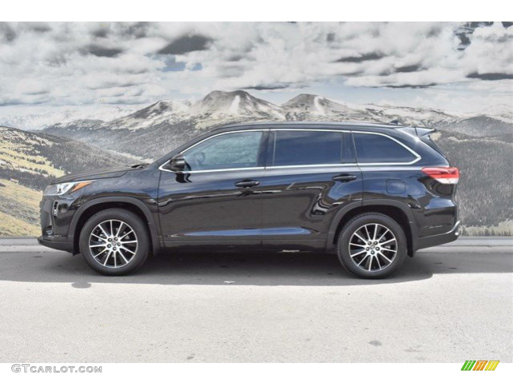 2018 Highlander SE AWD - Midnight Black Metallic / Black photo #6