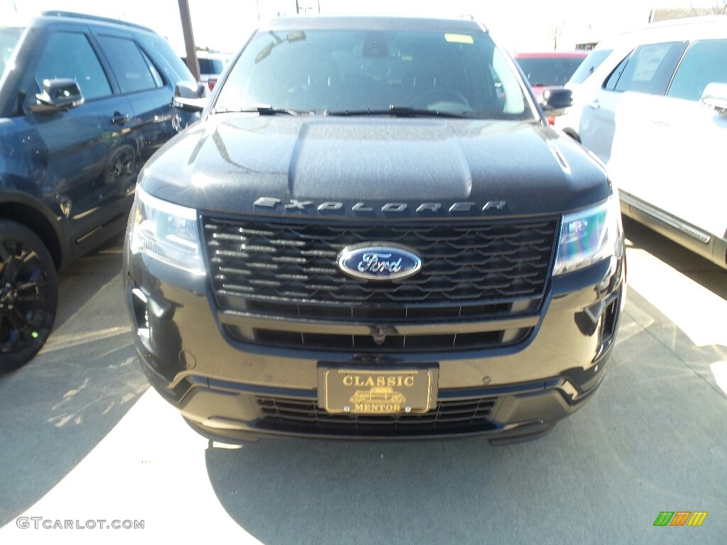 2019 Explorer Sport 4WD - Agate Black / Medium Black photo #2