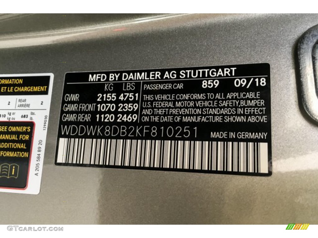 2019 C 300 Cabriolet - Mojave Silver Metallic / Magma Grey/Black photo #11