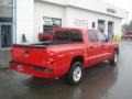 2008 Flame Red Dodge Dakota SLT Crew Cab 4x4  photo #2