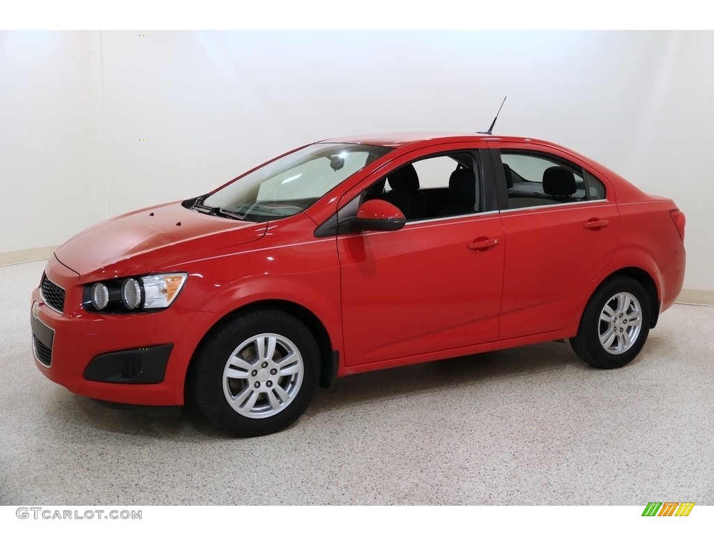 2013 Sonic LT Sedan - Victory Red / Jet Black/Dark Titanium photo #3