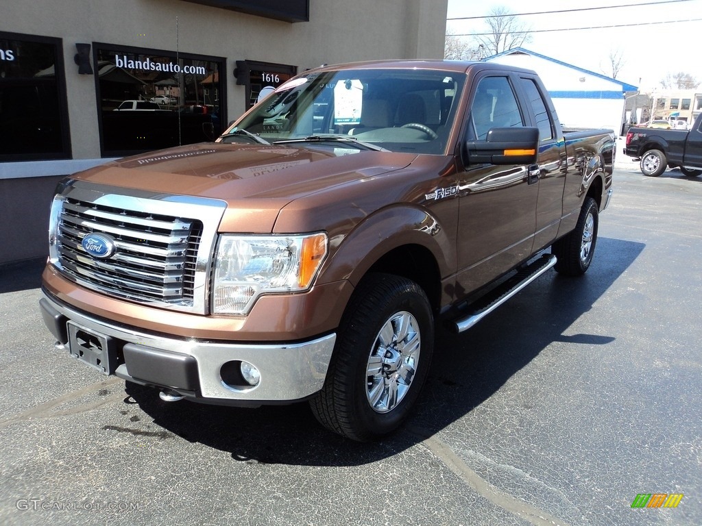 2011 F150 XLT SuperCab 4x4 - Golden Bronze Metallic / Pale Adobe photo #2
