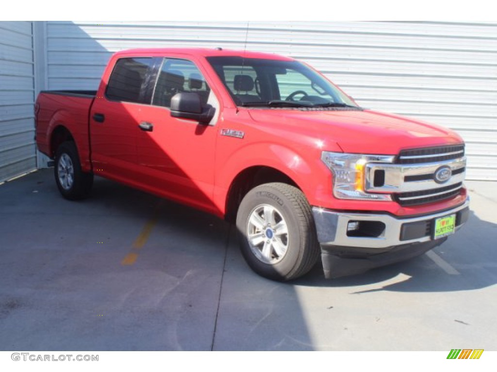 2018 F150 XLT SuperCrew - Race Red / Earth Gray photo #2