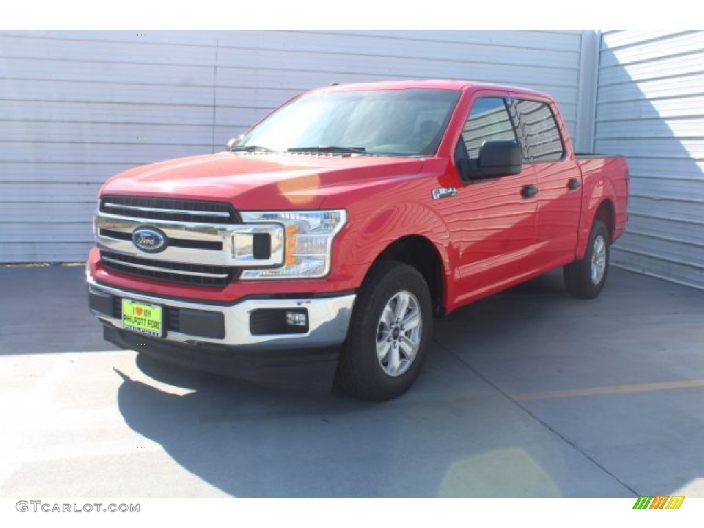 2018 F150 XLT SuperCrew - Race Red / Earth Gray photo #4