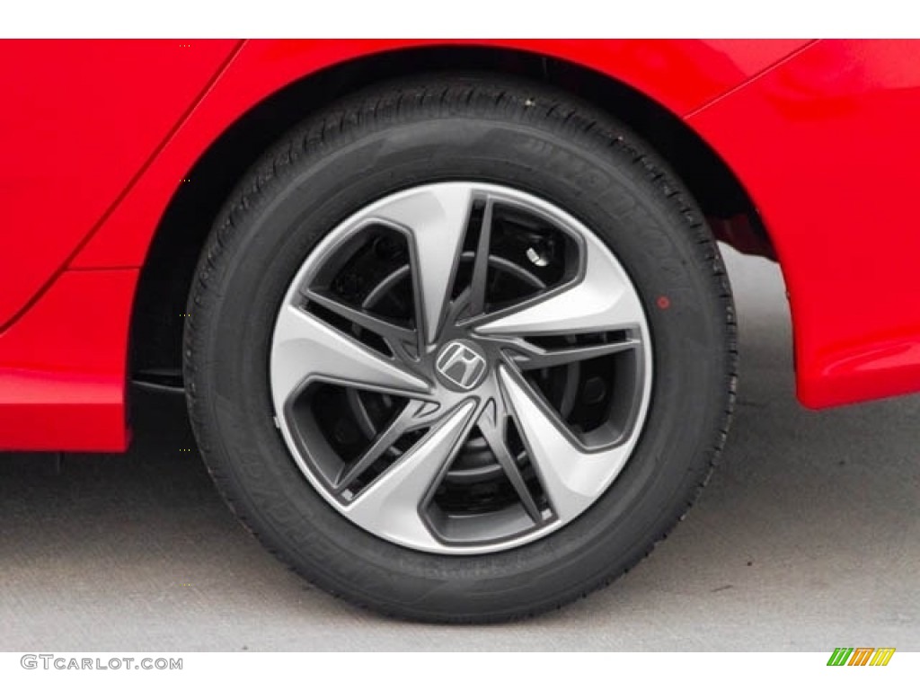2019 Civic LX Sedan - Rallye Red / Black photo #14
