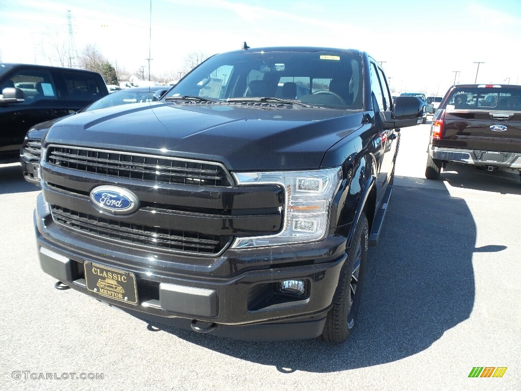 2019 F150 Lariat SuperCrew 4x4 - Agate Black / Black photo #1