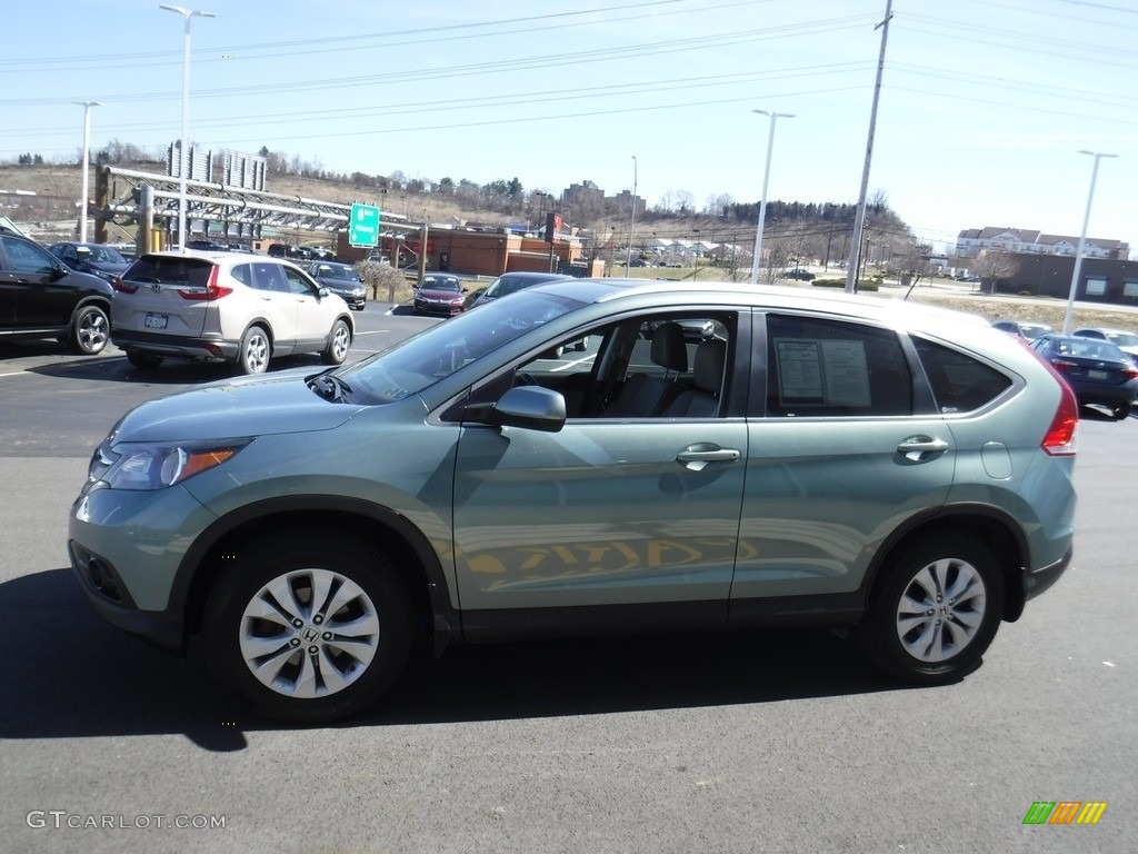 2012 CR-V EX-L 4WD - Opal Sage Metallic / Beige photo #7