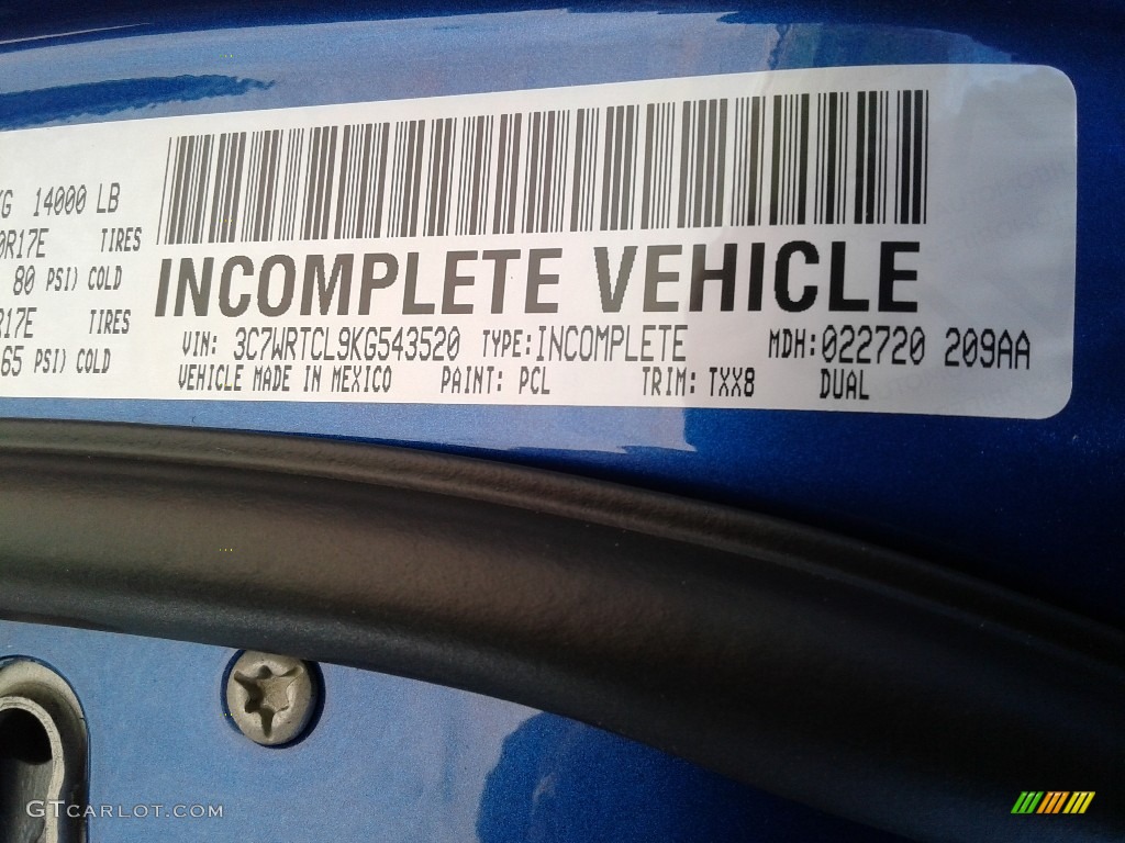 2019 3500 Color Code PCL for Blue Streak Pearl Photo #132569309