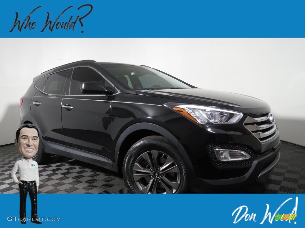 2015 Santa Fe Sport 2.4 AWD - Twilight Black / Gray photo #1