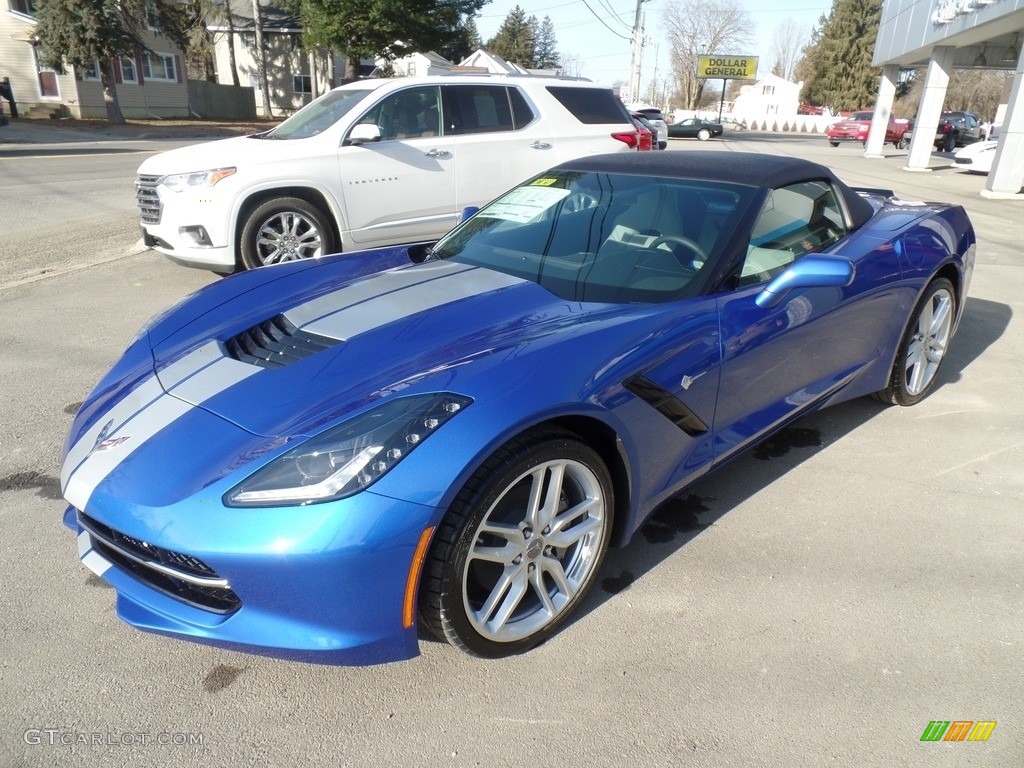 Elkhart Lake Blue Metallic 2019 Chevrolet Corvette Stingray Convertible Exterior Photo #132571928