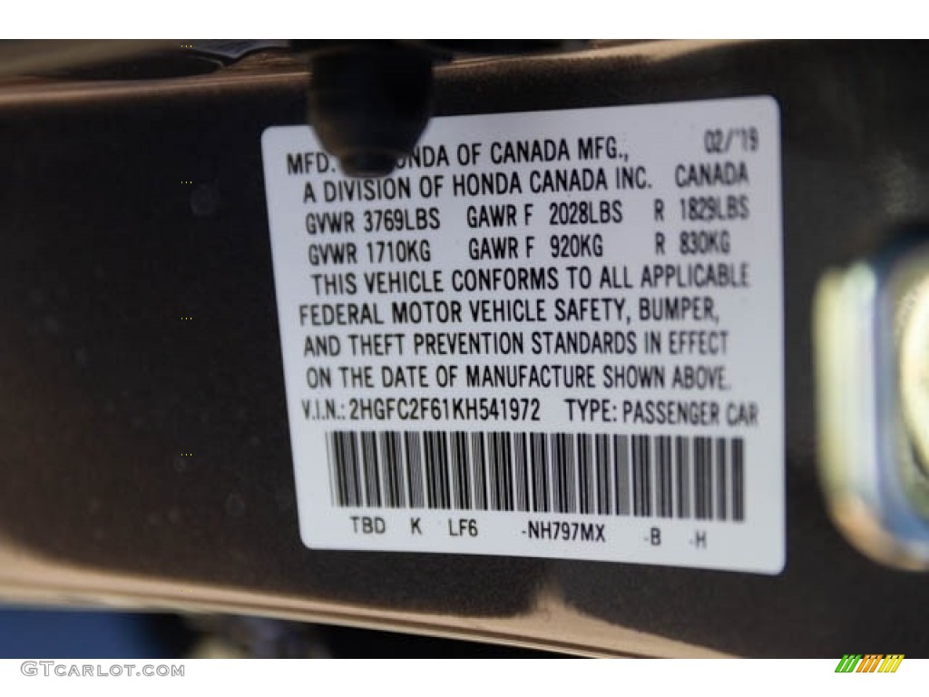 2019 Civic LX Sedan - Modern Steel Metallic / Gray photo #40