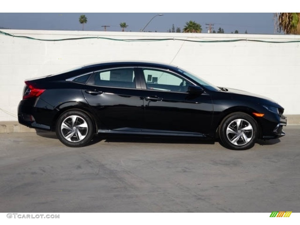 2019 Civic LX Sedan - Crystal Black Pearl / Black photo #5