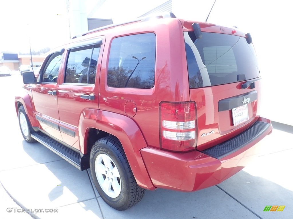 2010 Liberty Sport 4x4 - Inferno Red Crystal Pearl / Dark Slate Gray photo #3
