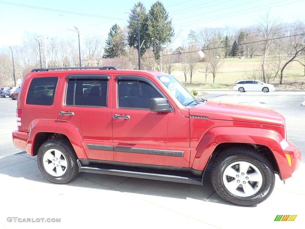2010 Liberty Sport 4x4 - Inferno Red Crystal Pearl / Dark Slate Gray photo #7