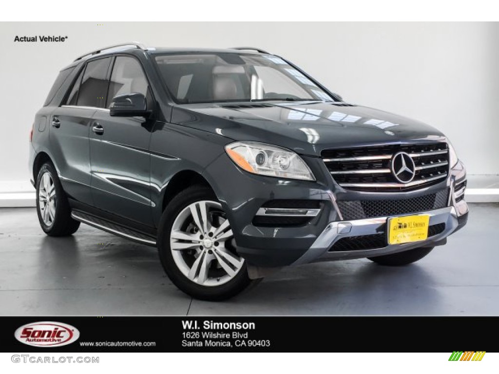 2013 ML 350 4Matic - Steel Grey Metallic / Almond Beige photo #1