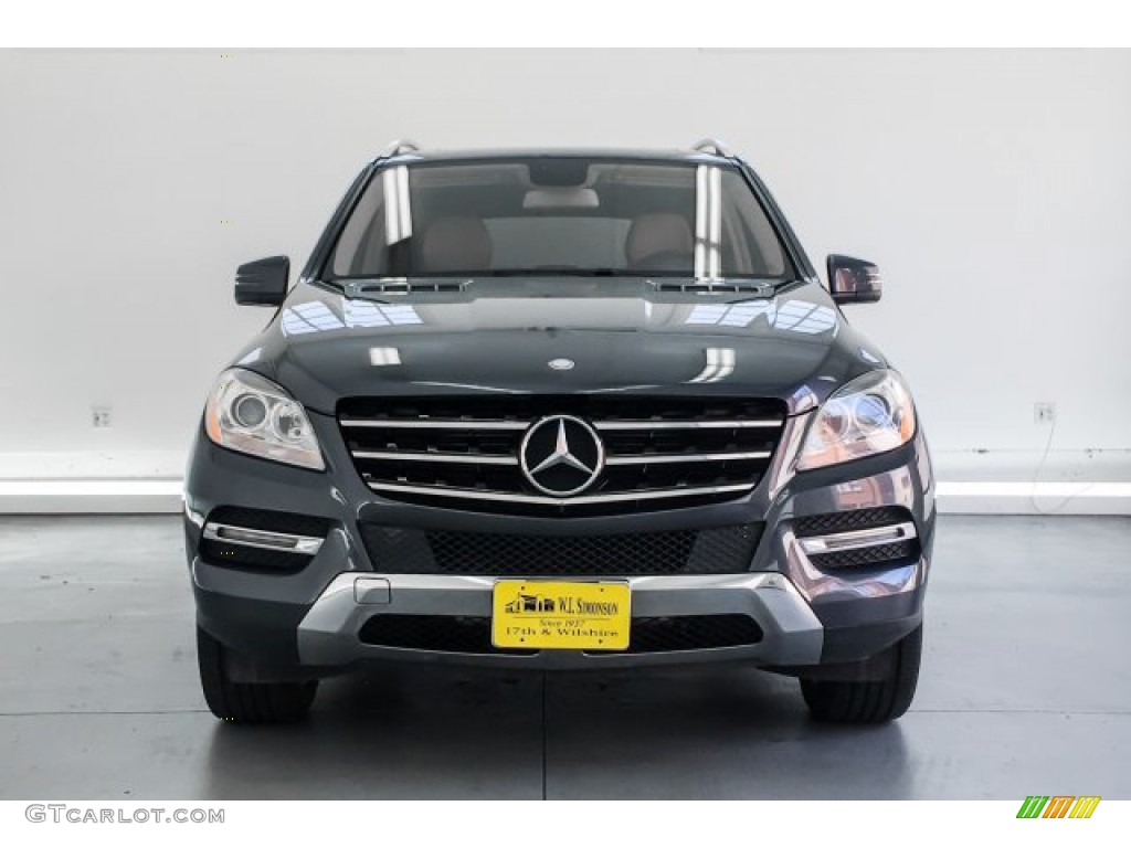 2013 ML 350 4Matic - Steel Grey Metallic / Almond Beige photo #2