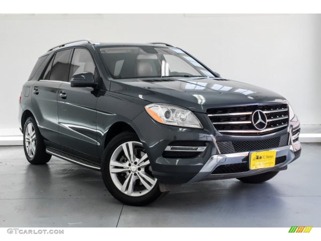 2013 ML 350 4Matic - Steel Grey Metallic / Almond Beige photo #14