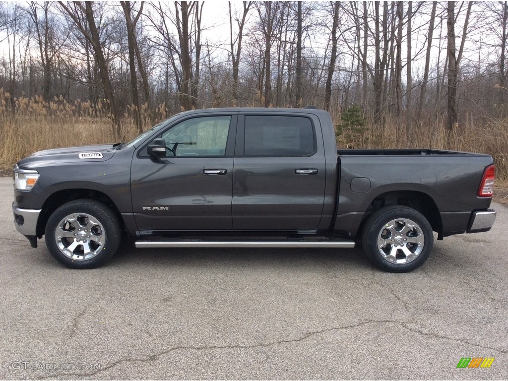 2019 1500 Big Horn Crew Cab 4x4 - Granite Crystal Metallic / Black/Diesel Gray photo #3