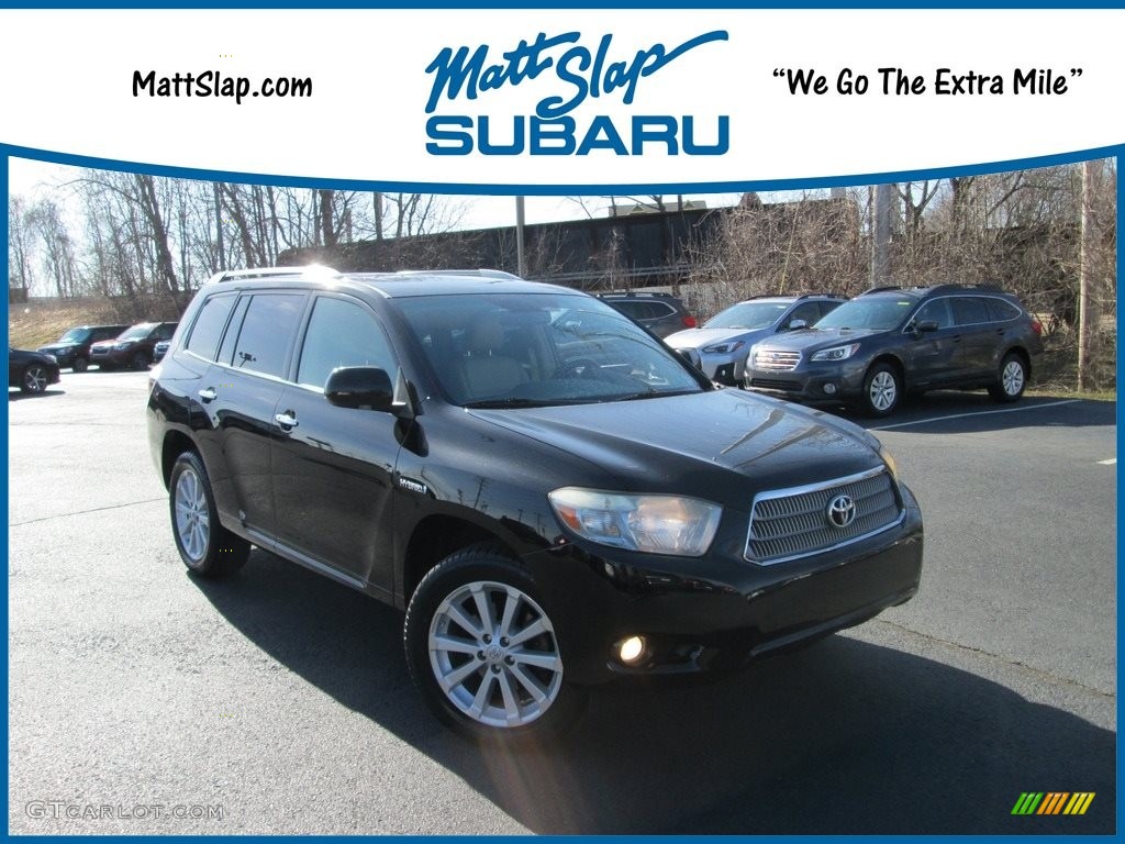 2009 Highlander Hybrid Limited 4WD - Black / Sand Beige photo #1